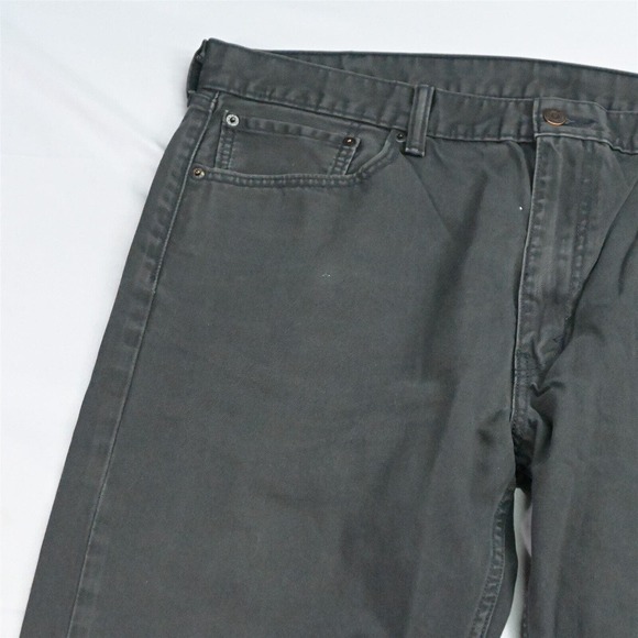 Levi's 40 x 32 505 Regular Fit Straight Dark Gray Denim Jeans - Picture 2 of 7